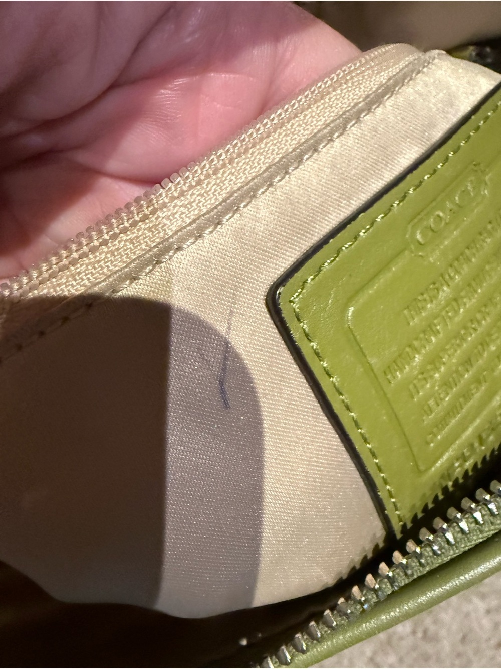 COACH Leaf Green Leather Daisy.
Messenger Crossbody Bag F23948 HTF Y2K - Picture 5 of 9